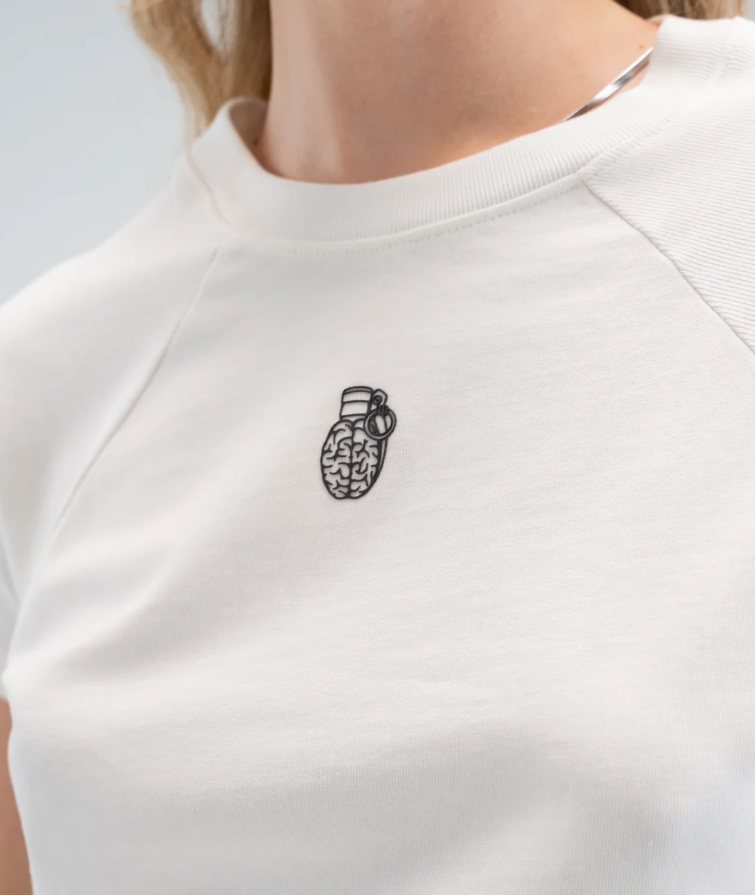 SHORT SLEEVE IVORY TOP