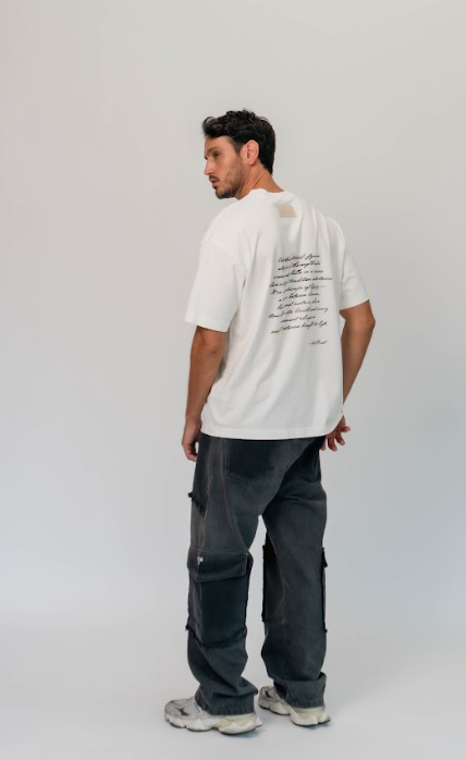 SCRIPT IVORY T-SHIRT