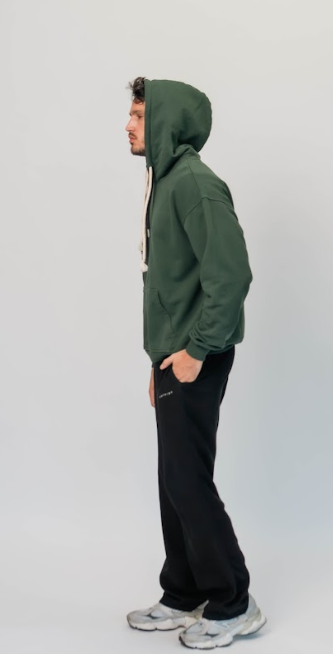 LACES GREEN HOODIE