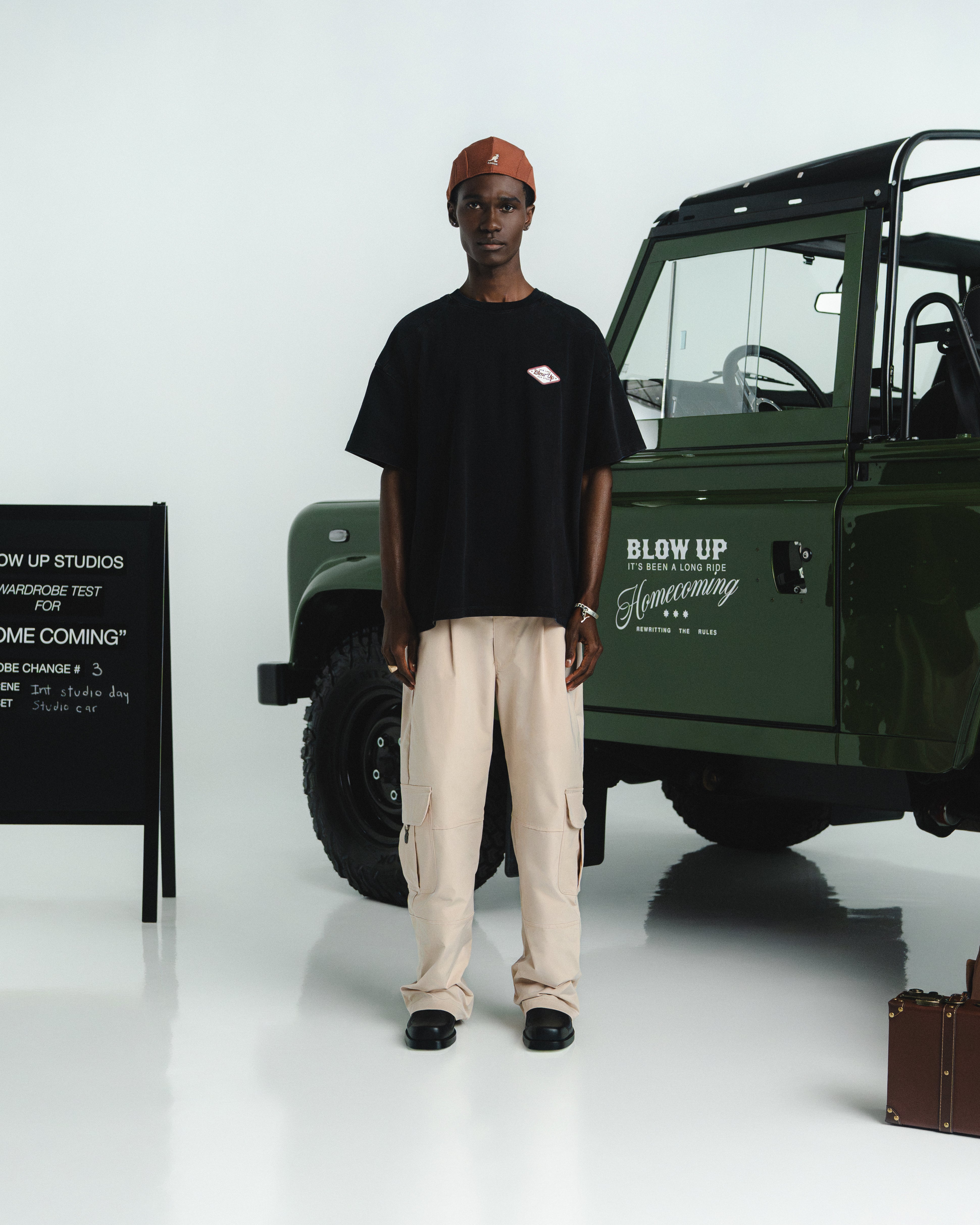 WESTERN OATMEAL WIDE CARGO PANTS