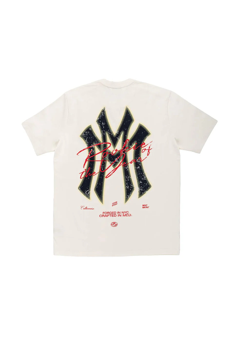 Camiseta NYC Shield Ivory Black